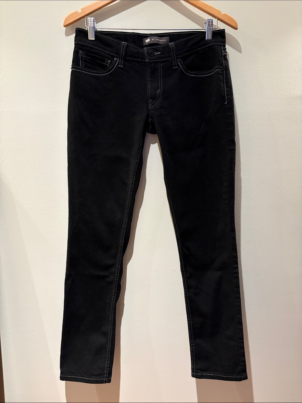 Levi’s 524 Too Superlow Black Low Rise Y2K Slim Fit Jeans - Sz 29/32